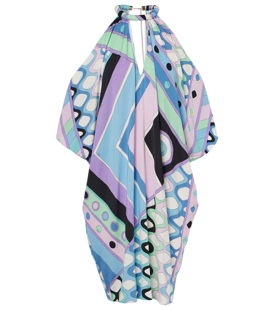 Pucci Vivara-print jersey satin kaftan