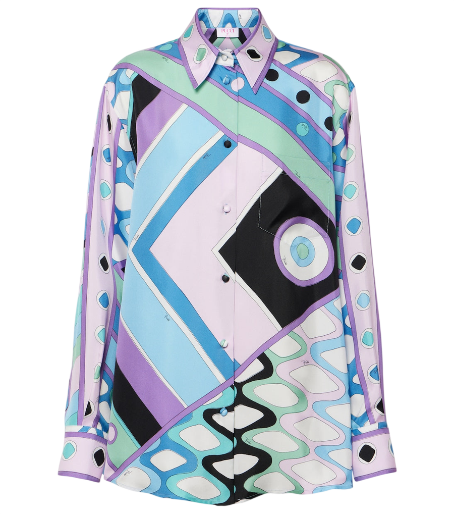 Camisa de sarga de seda Vivara de Pucci