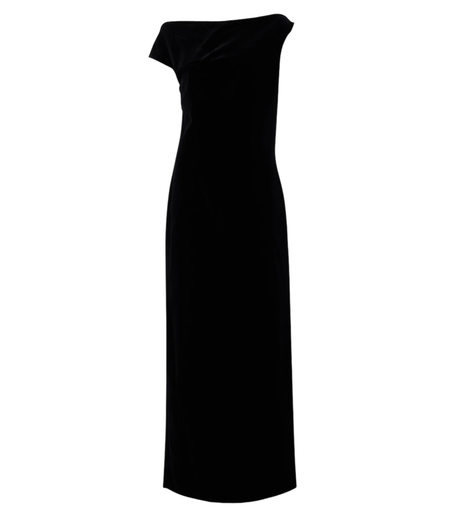 Róhe Asymmetric cotton velvet gown