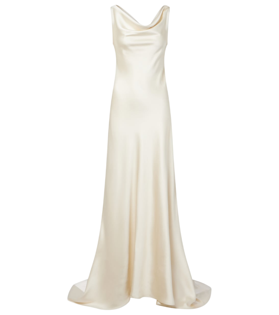 Róhe Bridal draped satin gown