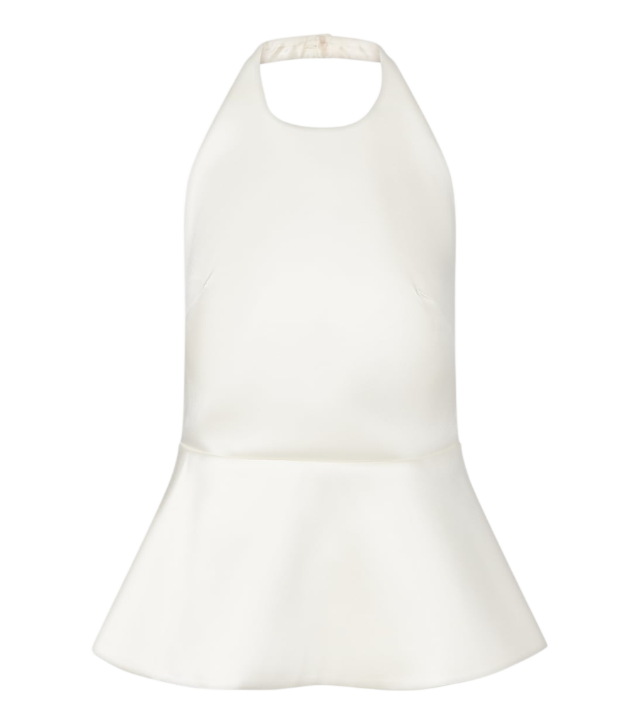 Róhe Bridal peplum halterneck top