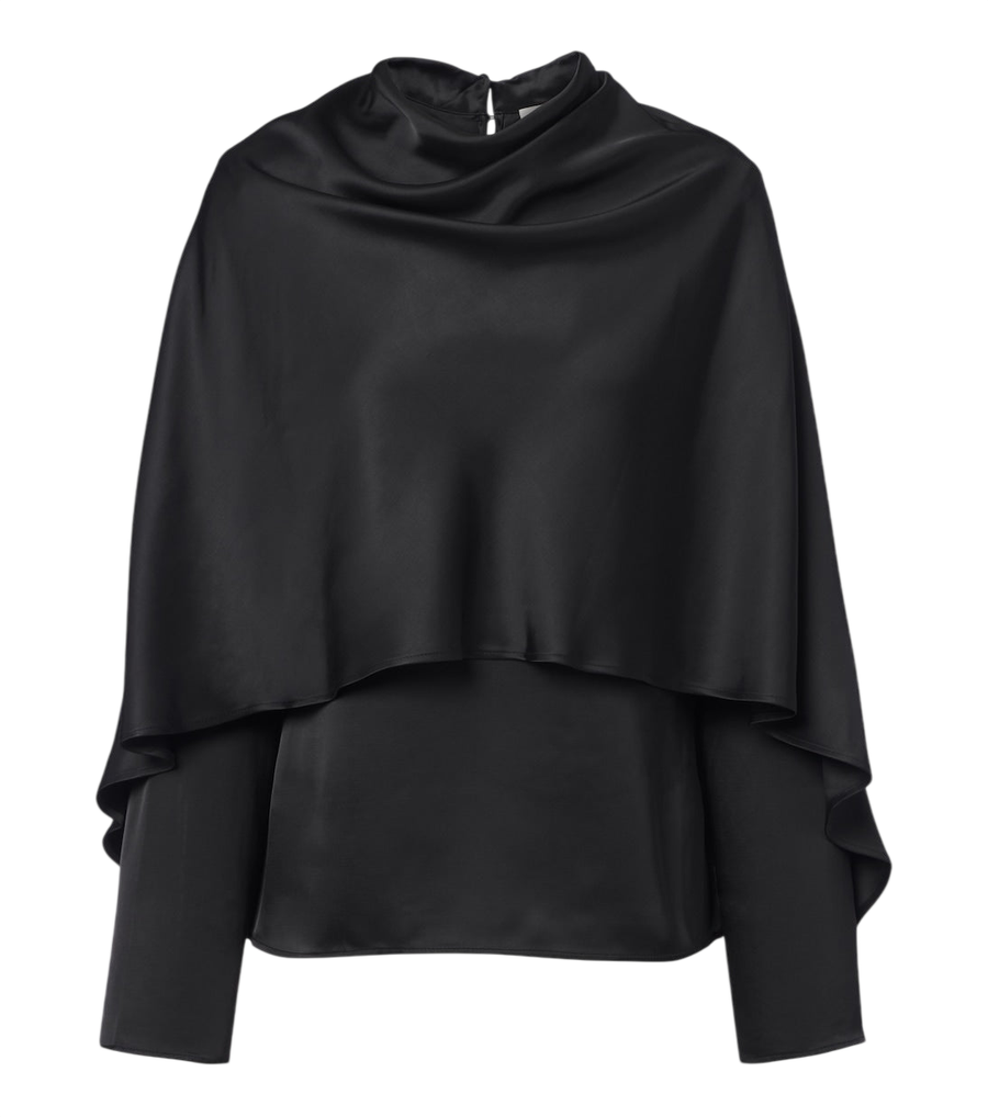Róhe Caped satin top