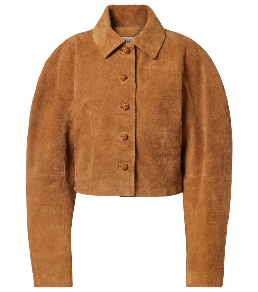 Róhe Cropped suede jacket