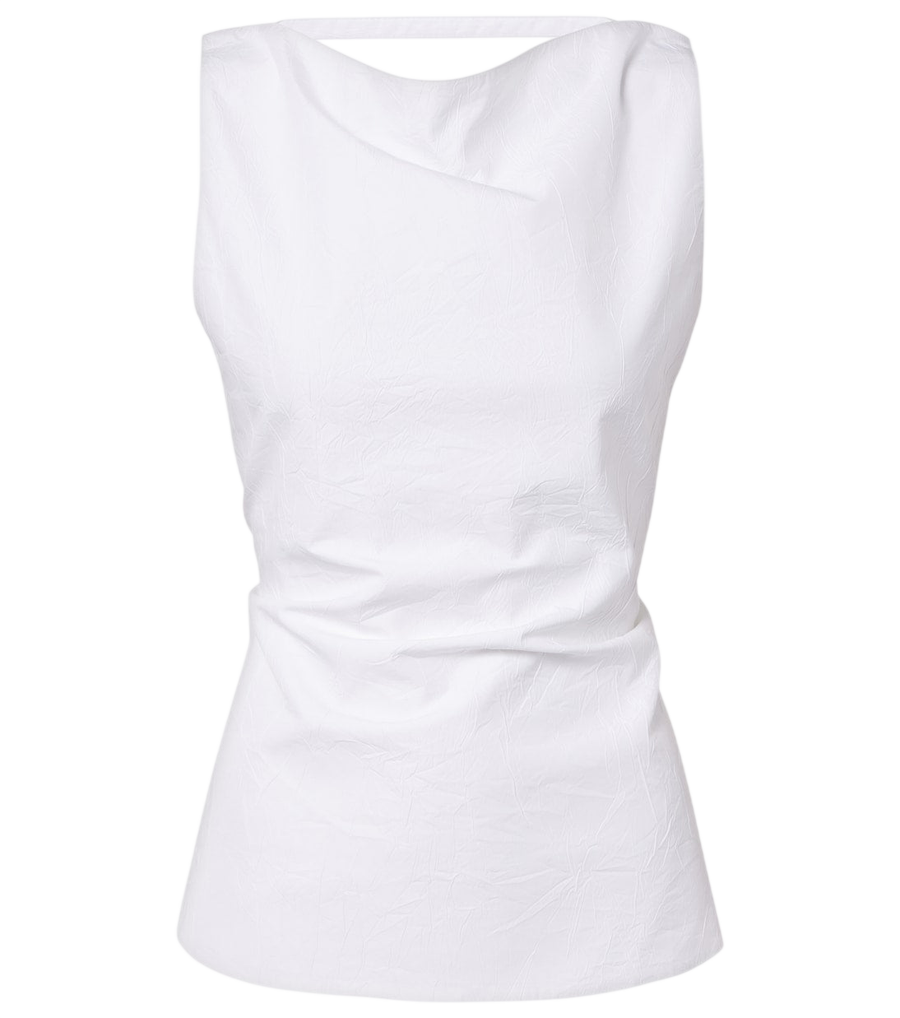 Róhe Draped cotton-blend top
