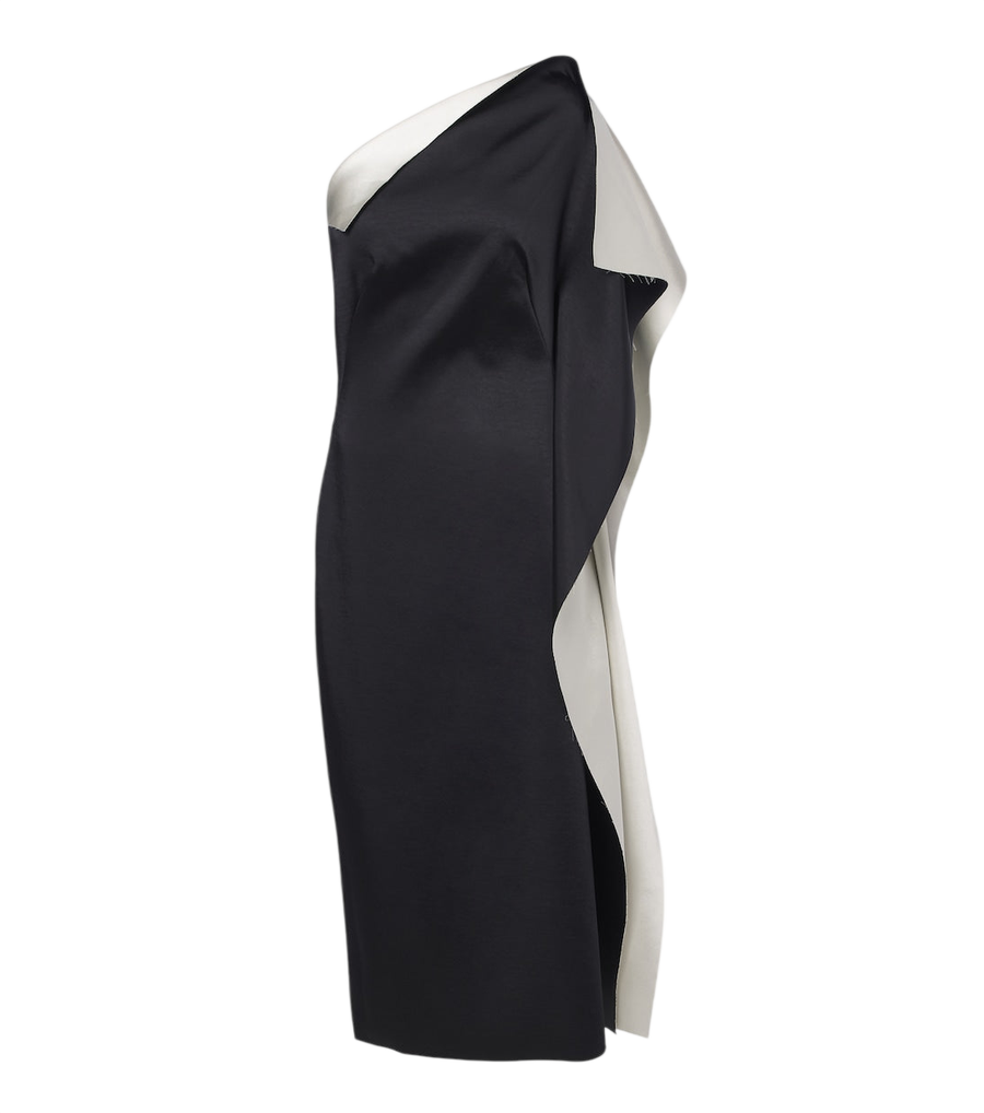 Róhe Draped one-shoulder satin cocktail dress