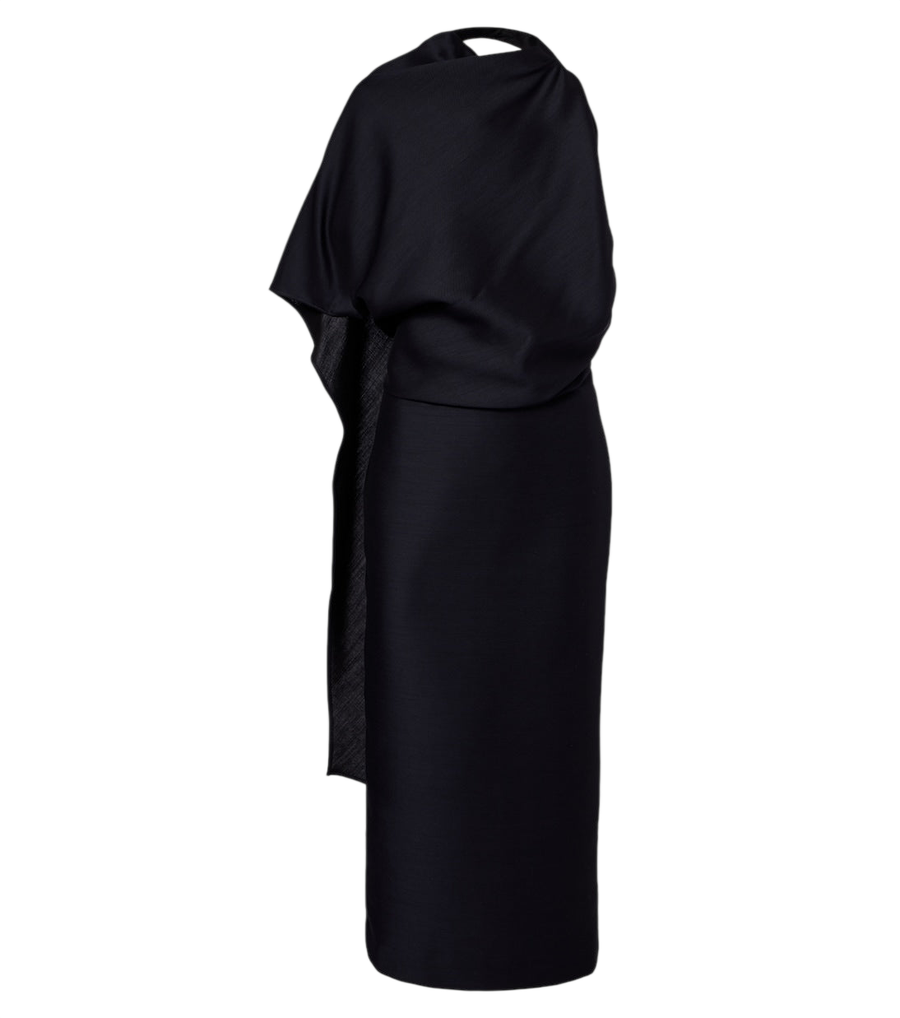 Robe midi drapée à dos nu Róhe