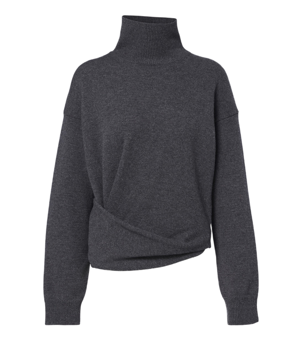 Róhe Draped wool and cashmere turtleneck sweater
