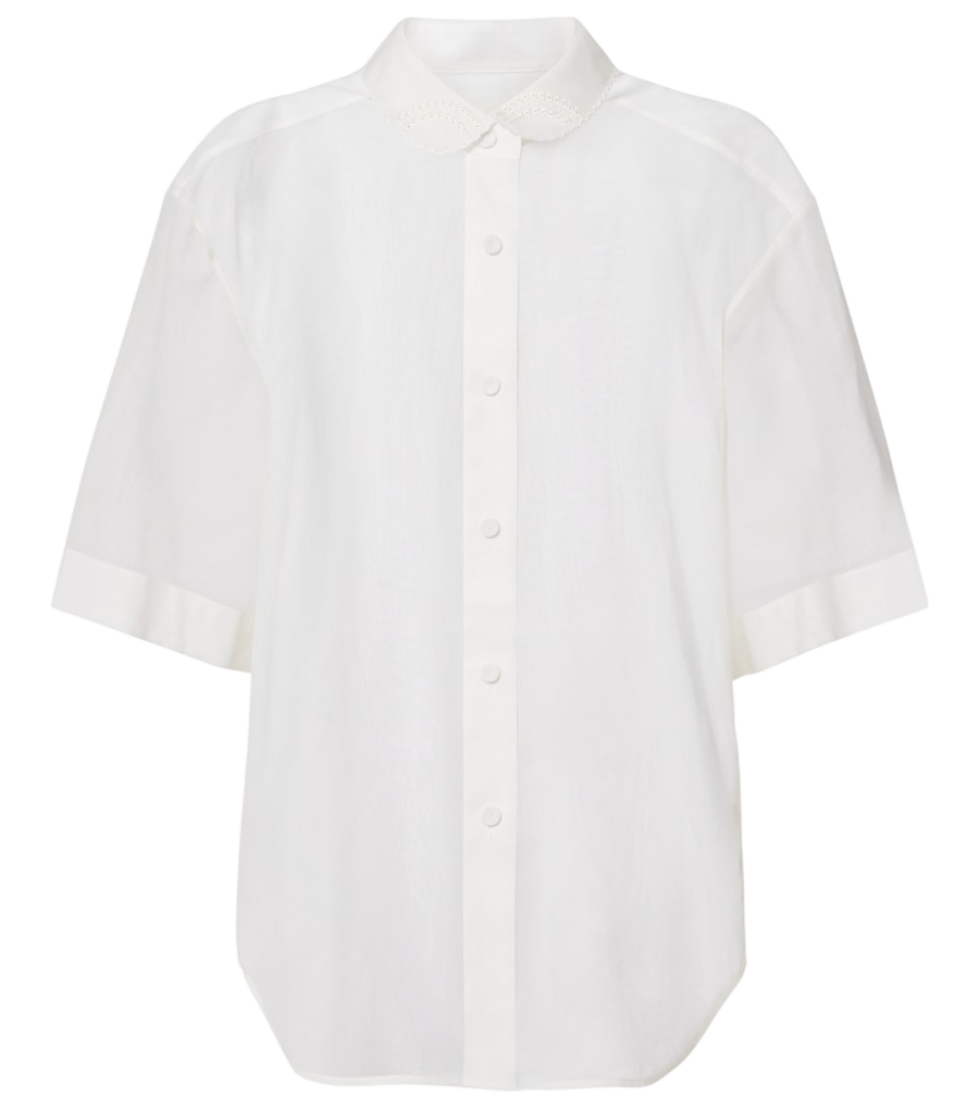 Top de muselina de algodón bordado Róhe