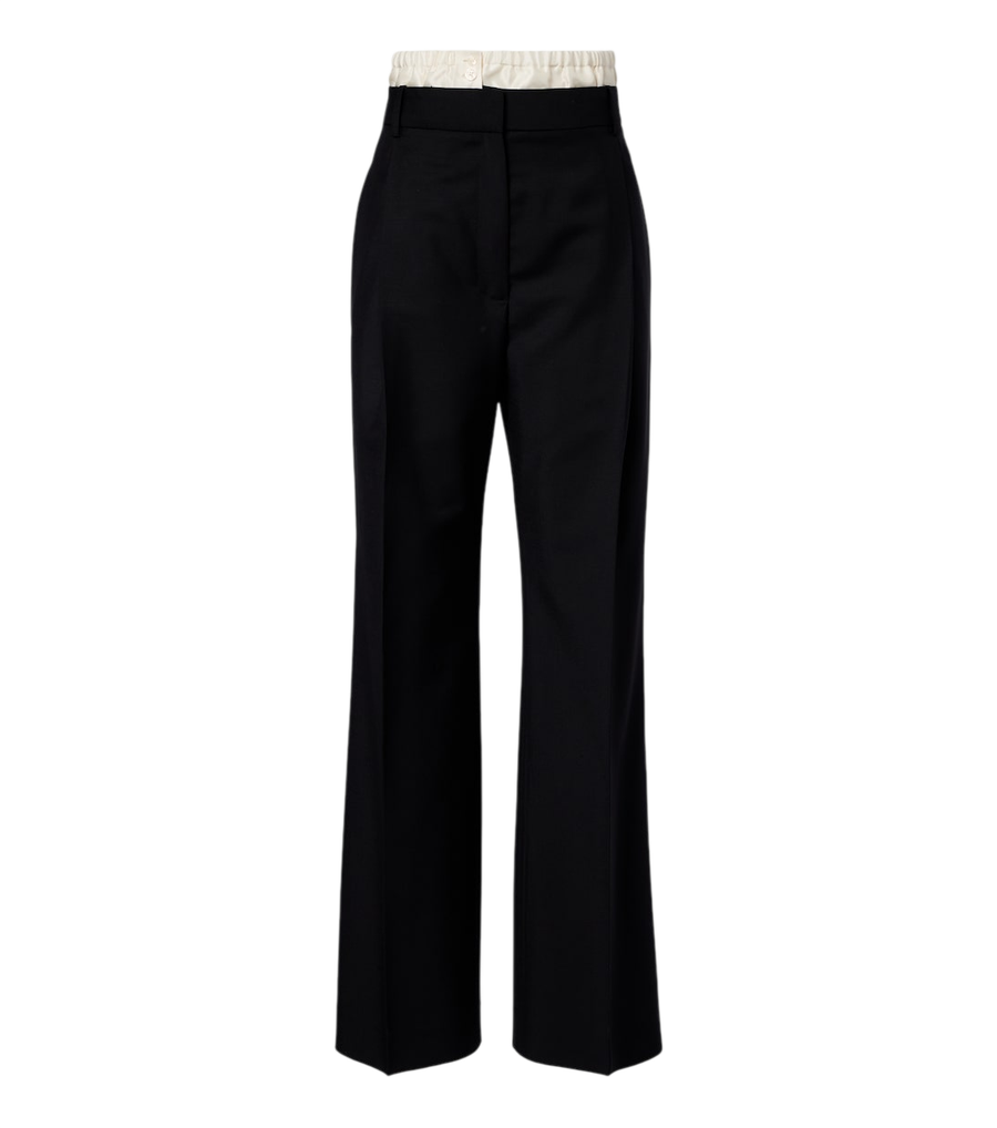 Róhe Layered wool and mohair wide-leg pants