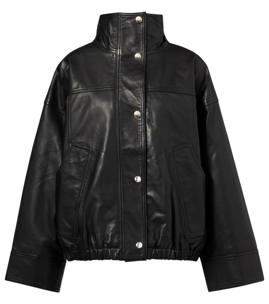 Róhe Leather bomber jacket