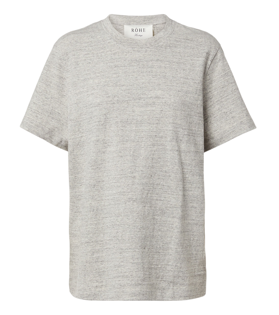 Róhe T-shirt de malha de algodão Mouliné