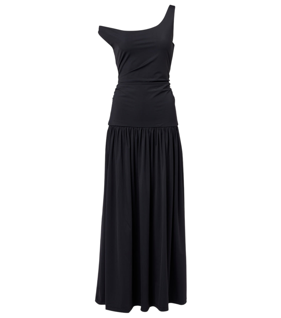 Róhe One-shoulder plissé maxi dress