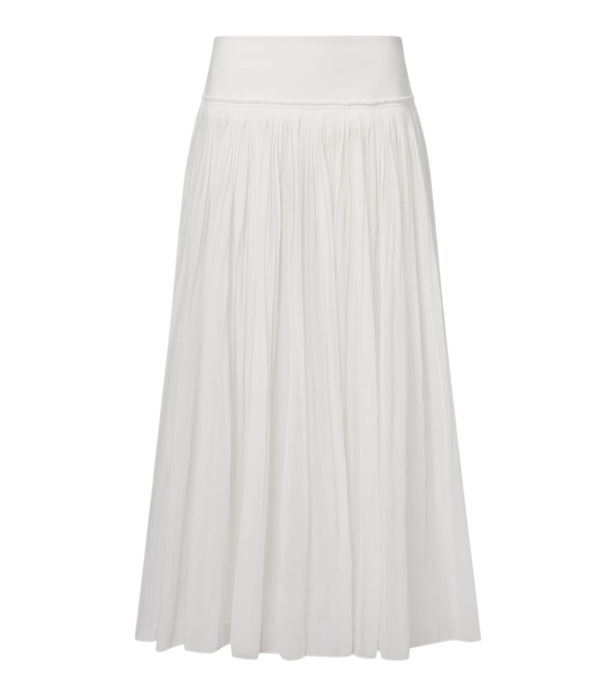 Róhe Pleated cotton muslin maxi skirt