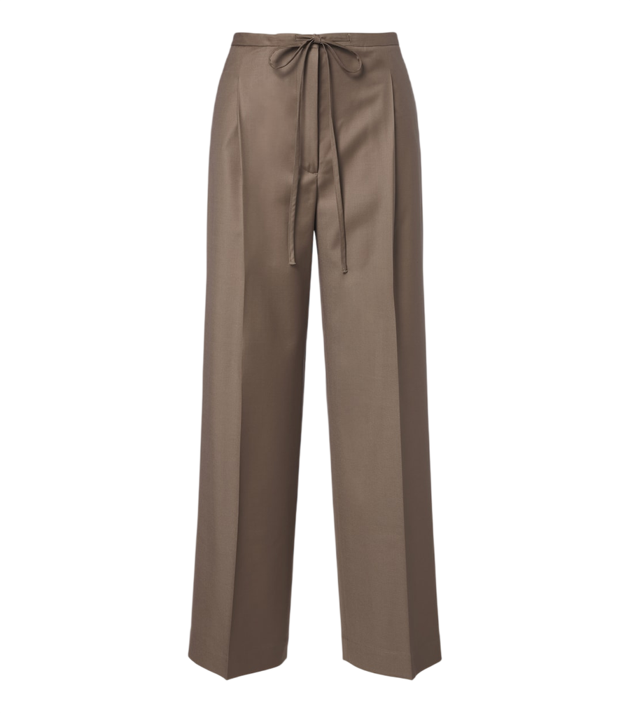 Róhe Pleated virgin wool wide-leg pants