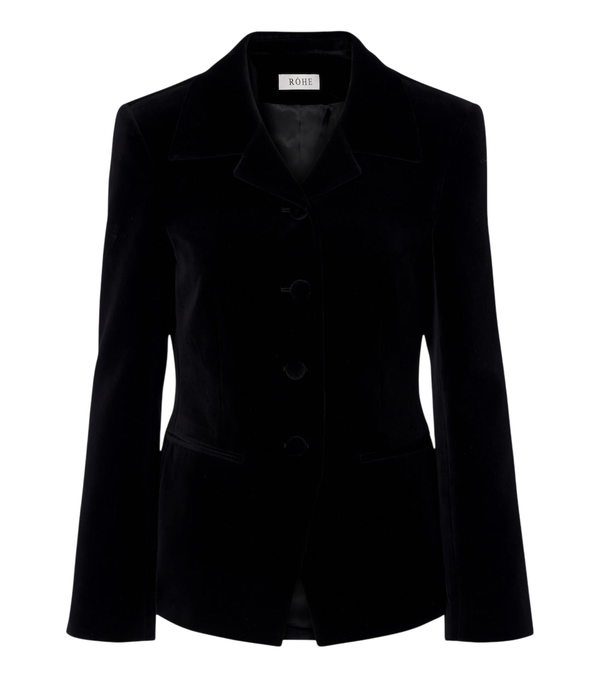 Róhe Single-breasted cotton velvet blazer