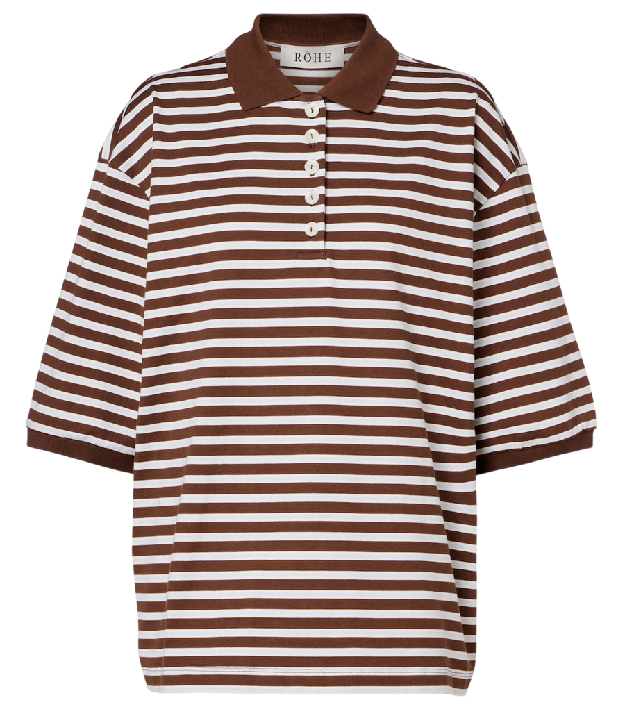 Polo oversize a rayas de algodón Róhe
