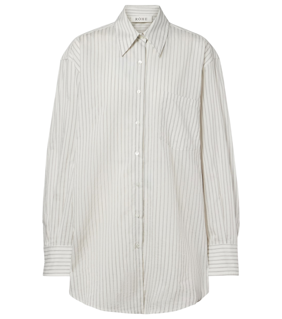 Róhe Striped silk and cotton shirt