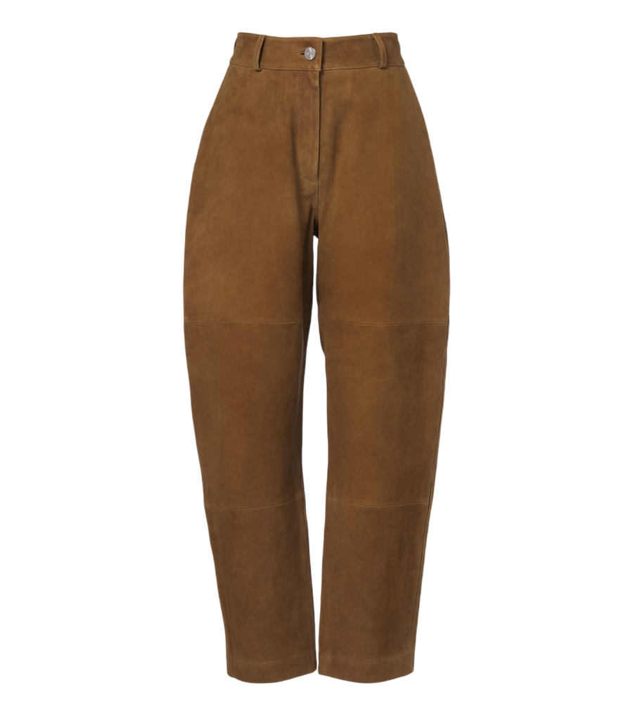 Róhe Suede barrel-leg pants