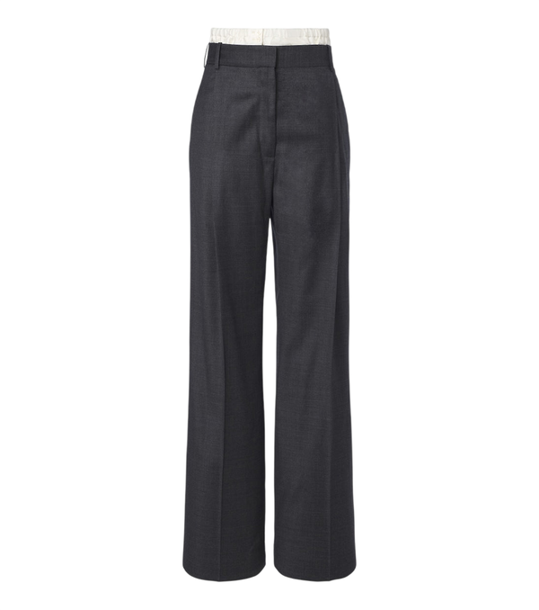 Pantalon large en laine vierge Róhe