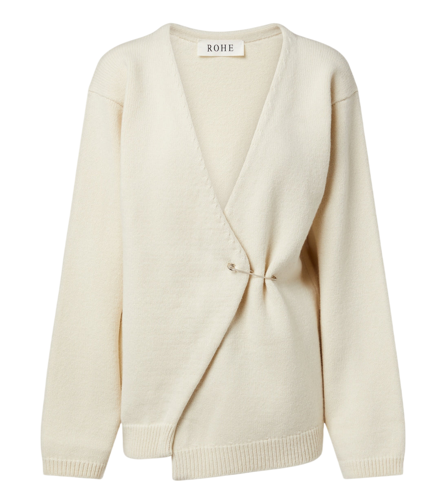 Róhe Wool and cashmere wrap cardigan