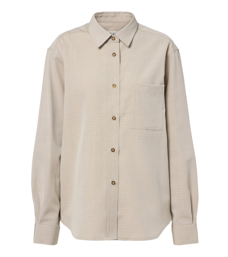 Camisa de lana y seda Róhe