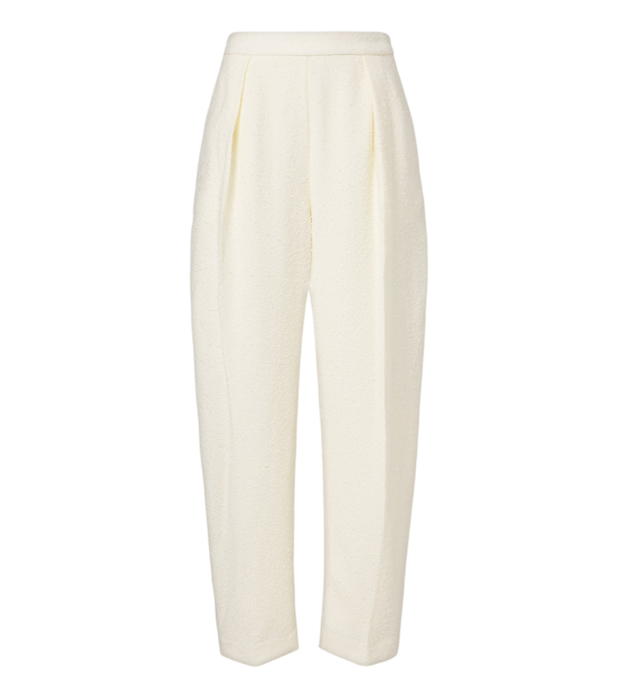 Róhe Wool-blend bouclé barrel-leg pants