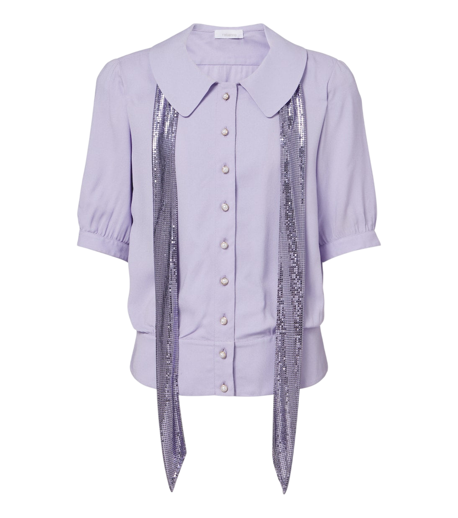 Rabanne Chainmail crêpe blouse
