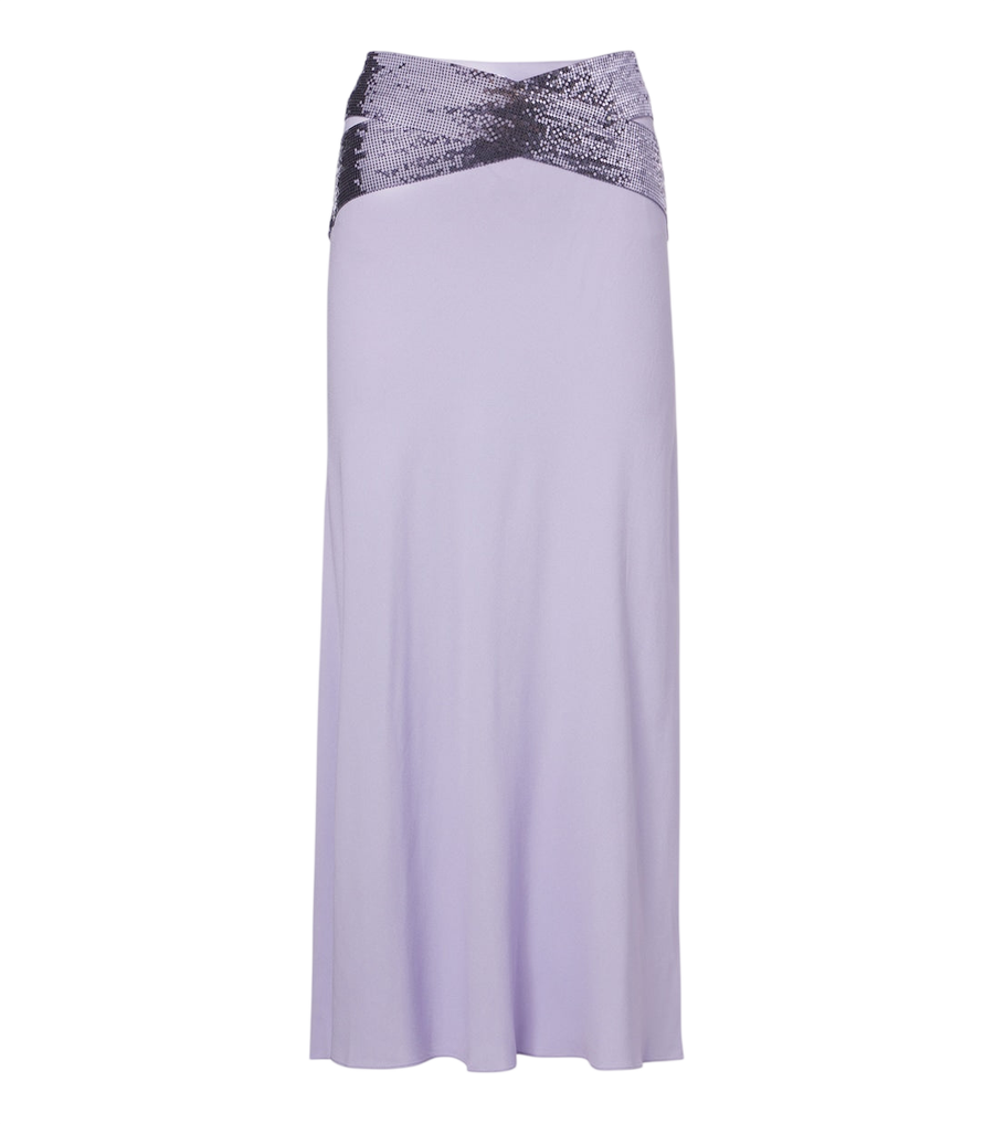 Rabanne Chainmail crêpe midi skirt