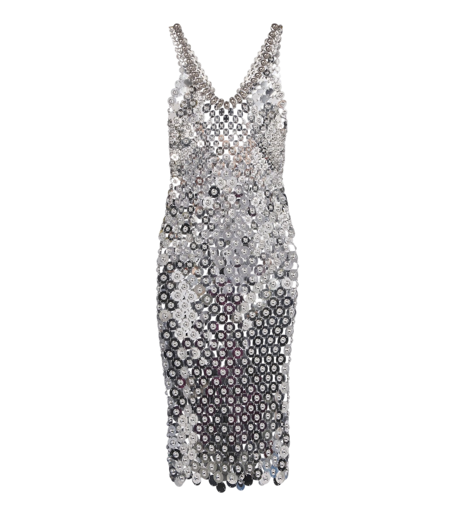 Rabanne Chainmail embellished cocktail dress