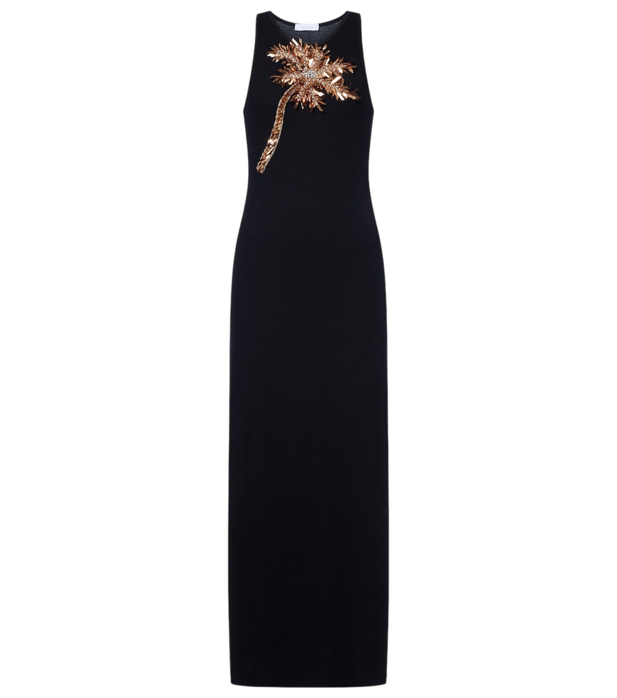 Rabanne Embellished cotton-blend maxi dress
