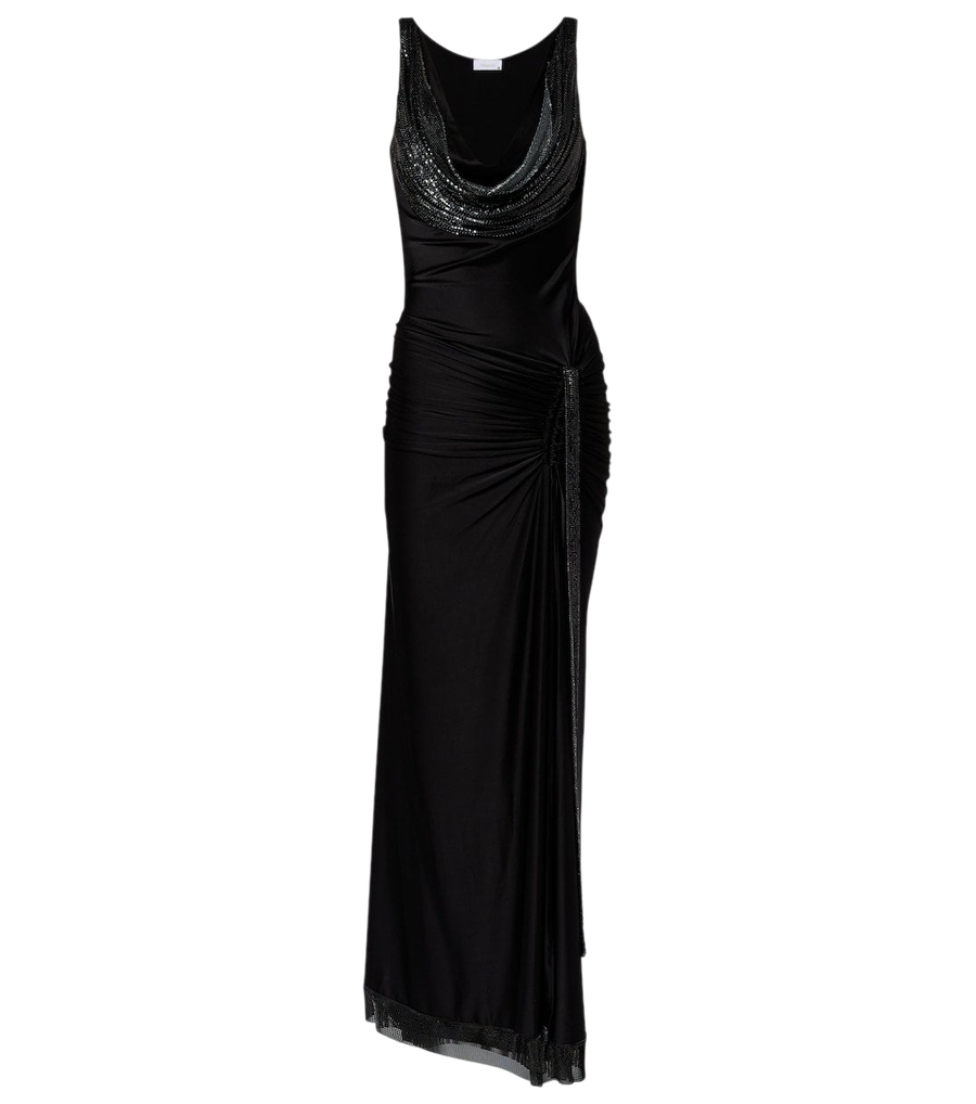 Rabanne Embellished jersey gown