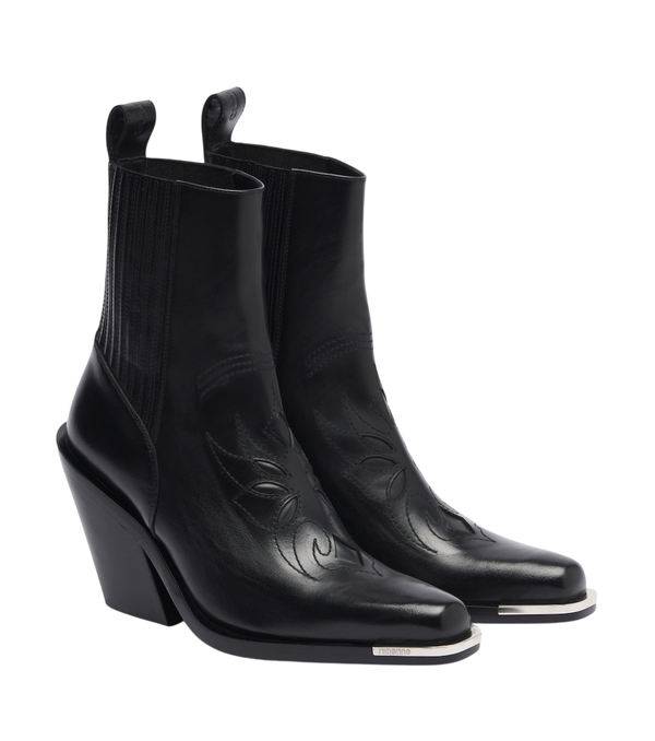 Rabanne Leather cowboy boots