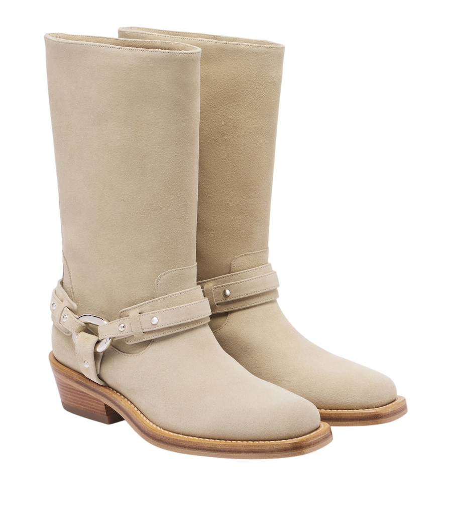 Rabanne Suede biker boots