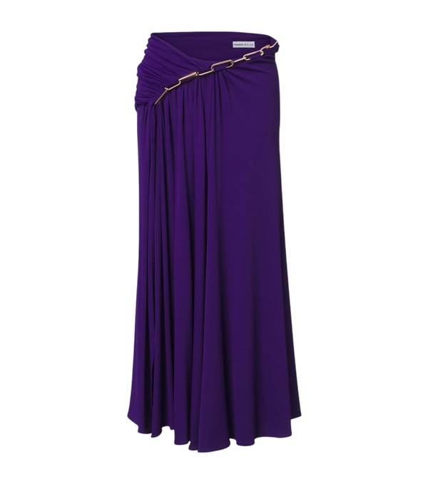 Saia maxi de crepe bordada Rabanne x Dinh Van