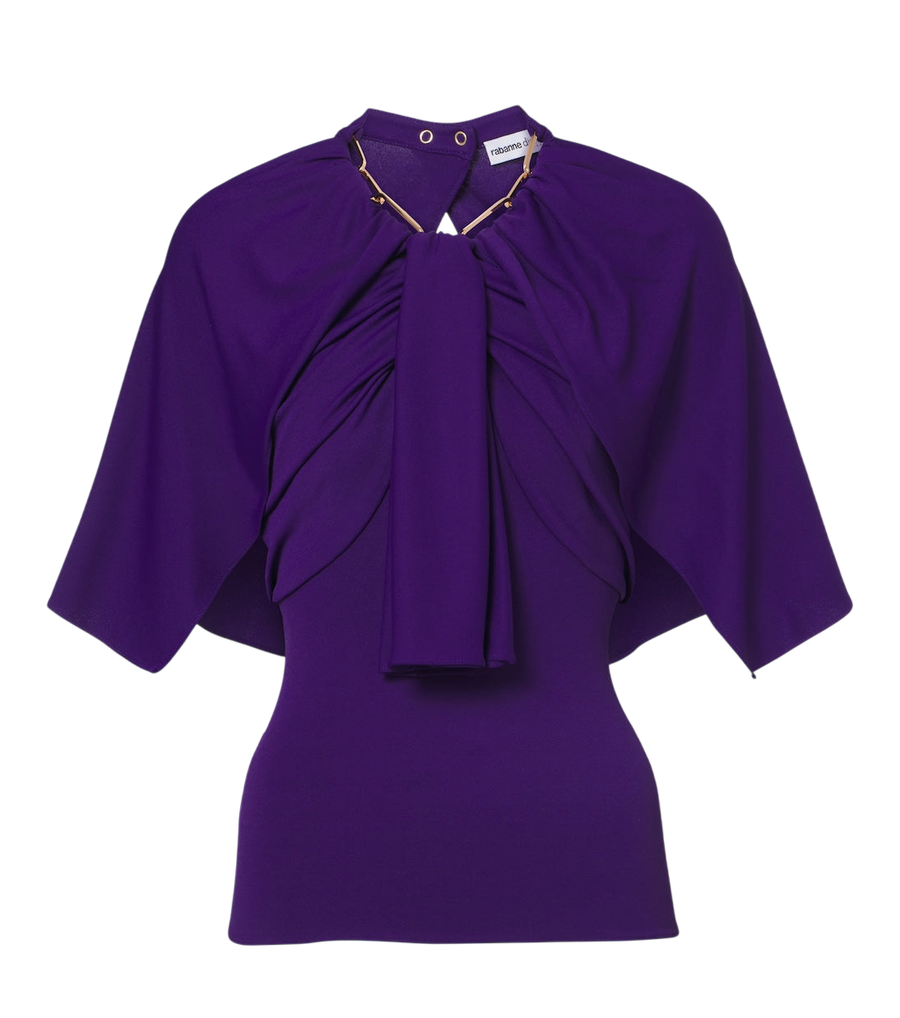 Rabanne x Dinh Van embellished crêpe top