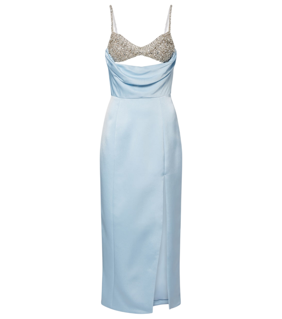 Robe de cocktail Rachel Gilbert Celestia en crêpe satiné