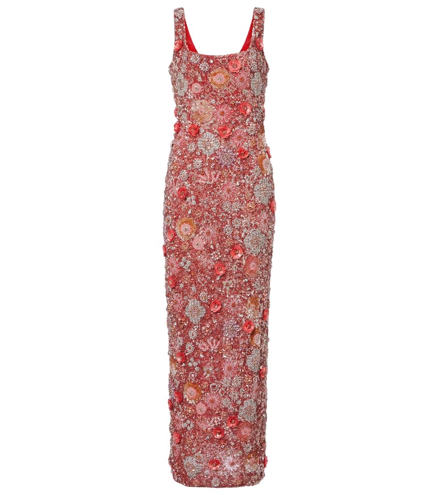 Rachel Gilbert Francesca embellished floral gown