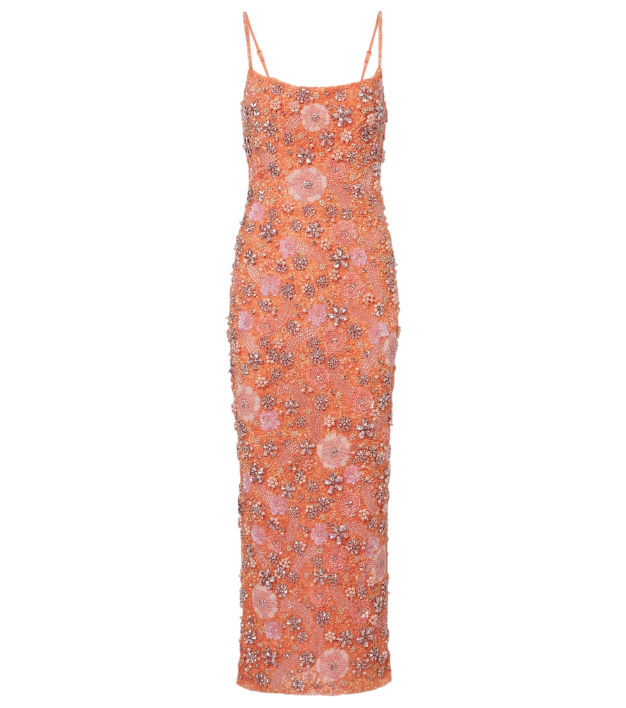 Rachel Gilbert Francesca embellished floral gown