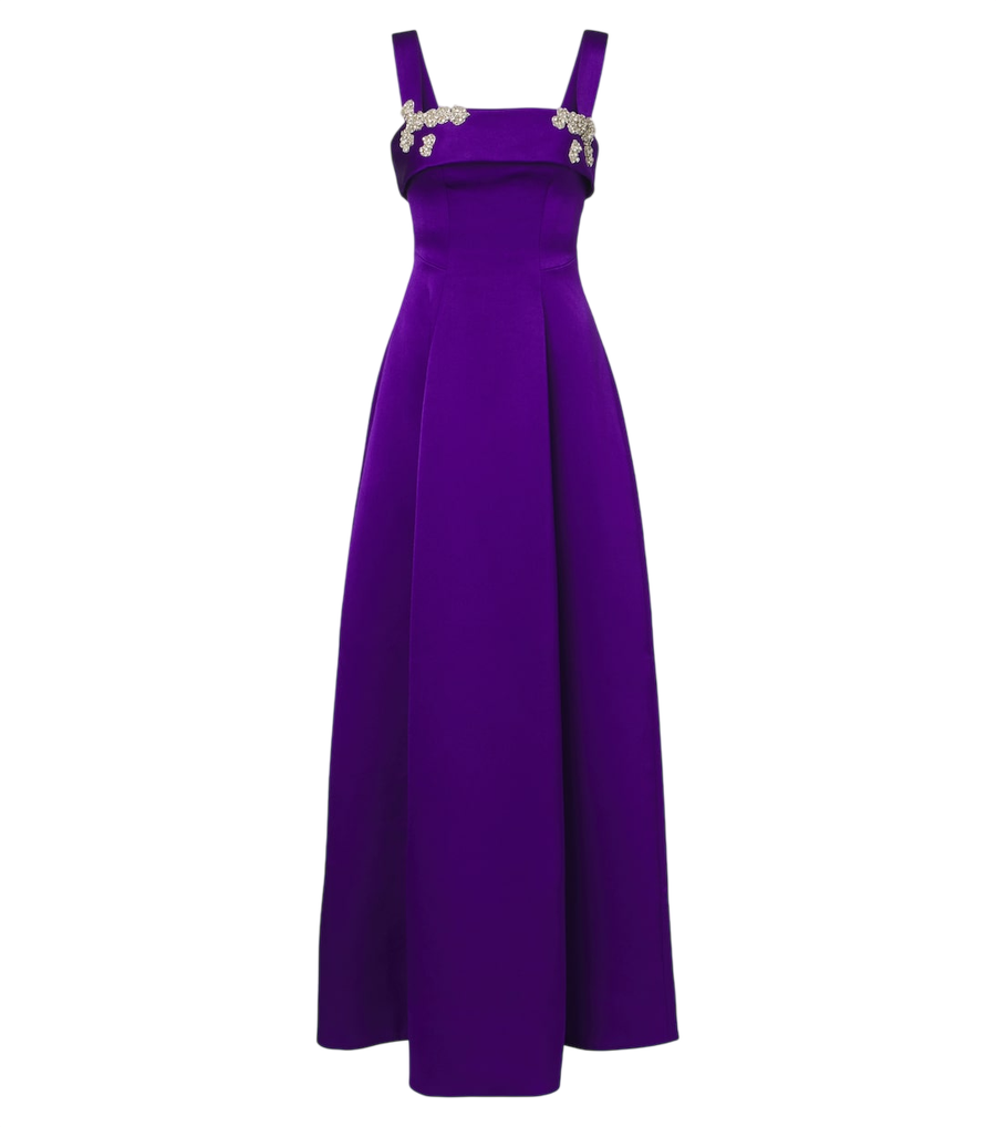 Vestido largo con adornos de cristales Hallie de Rachel Gilbert