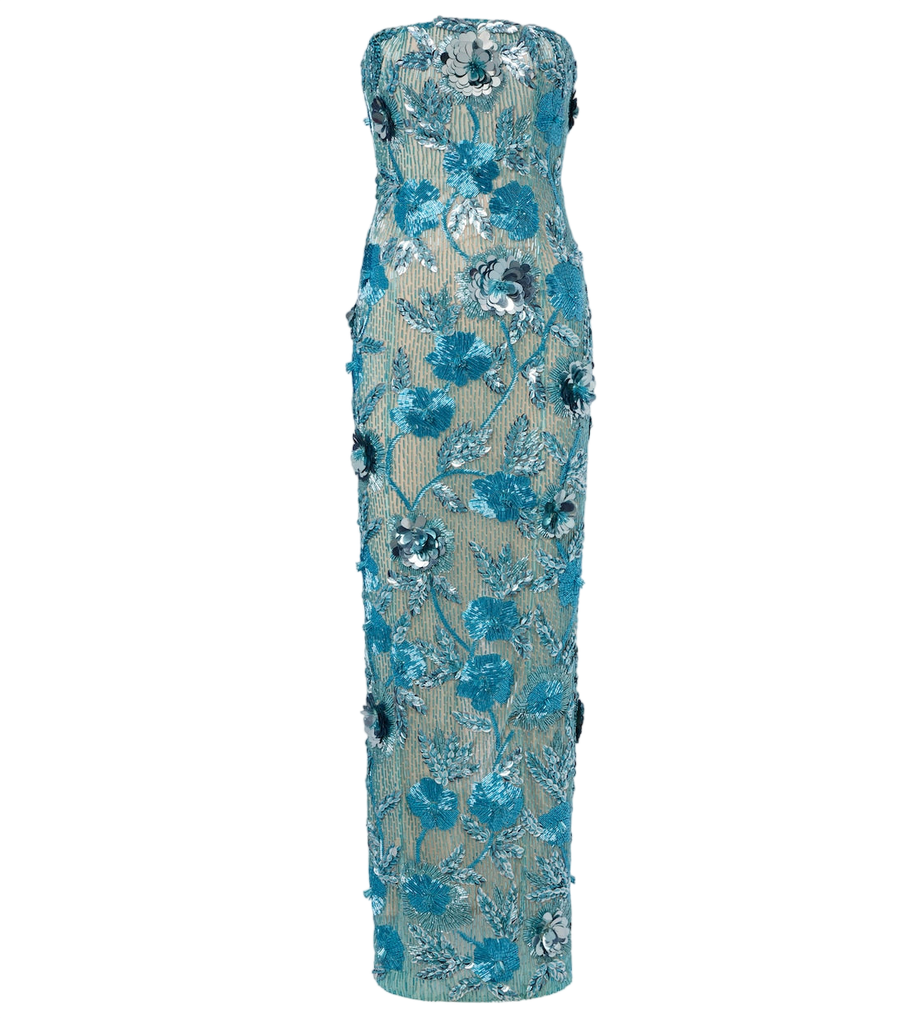 Rachel Gilbert Pierre embellished bustier gown