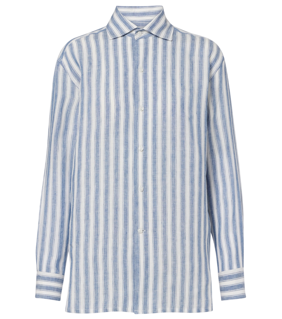 Chemise Capri rayée en lin Ralph Lauren Collection