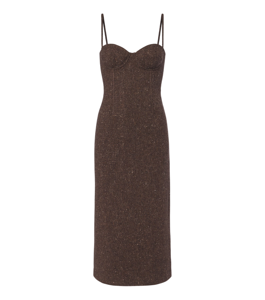Vestido midi Jocey de mezcla de lana y cachemira de Ralph Lauren Collection