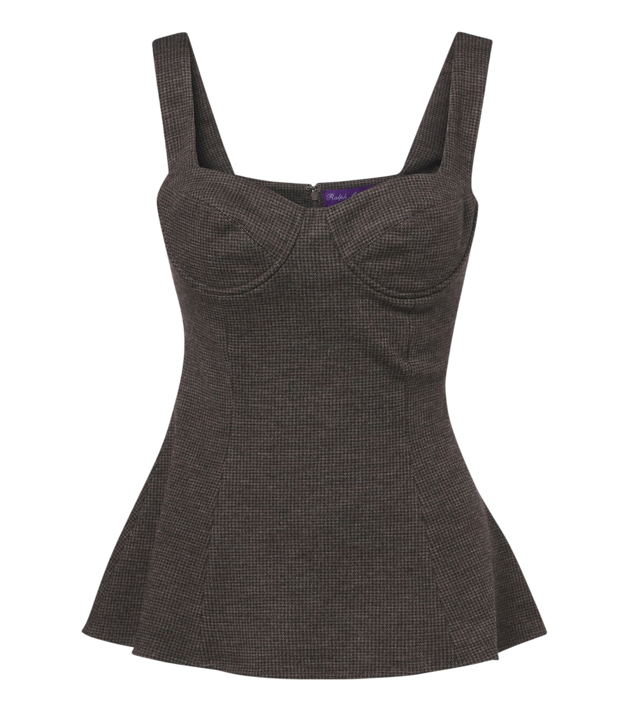 Ralph Lauren Collection Peplum wool jersey top