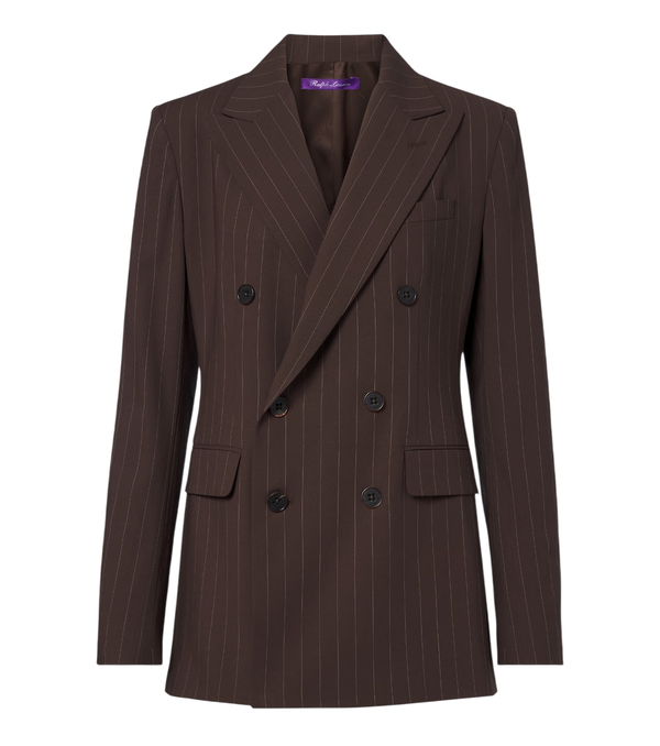 Ralph Lauren Collection Pinstripe double-breasted wool blazer