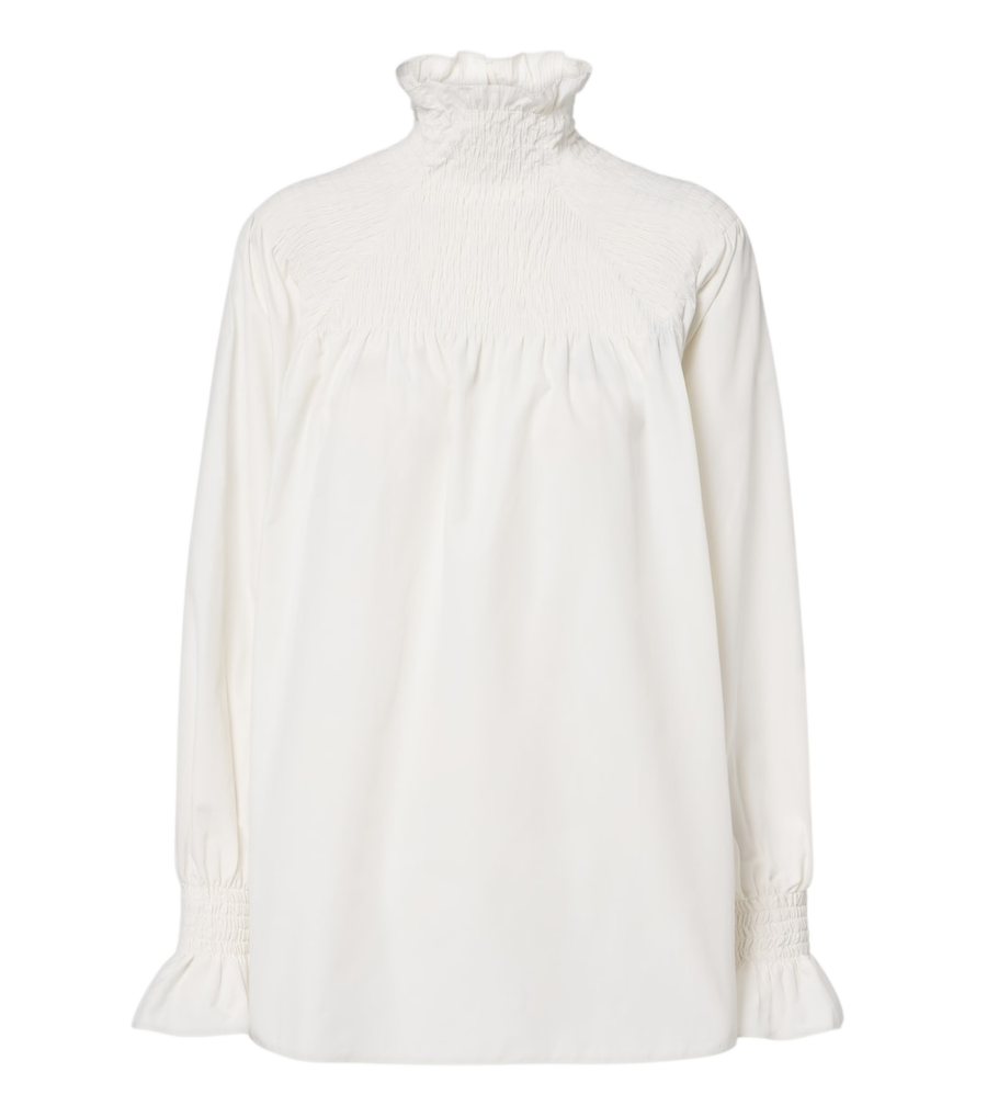 Blusa de cuello alto fruncido de Ralph Lauren Collection