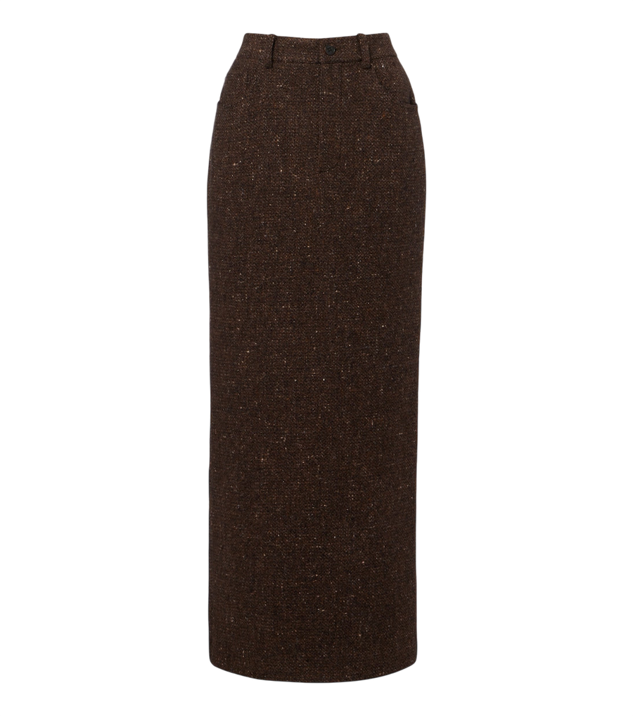 Ralph Lauren Collection Wool and cashmere-blend tweed maxi skirt