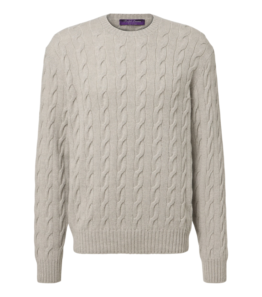 Ralph Lauren Purple Label Cable-knit cashmere sweater