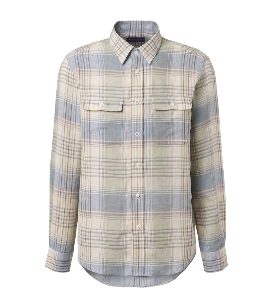 Ralph Lauren Purple Label Plaid linen shirt