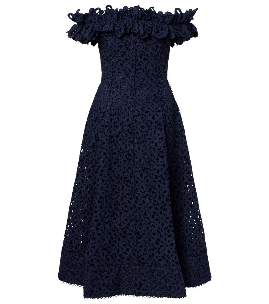 Rebecca Vallance Antalya broderie anglaise cocktail dress