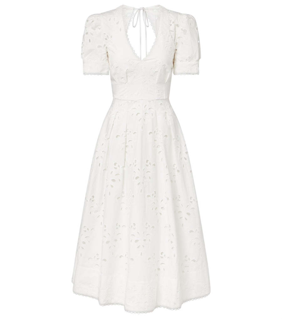 Rebecca Vallance Artesan broderie anglaise midi dress